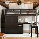 preview thumbnail 40 of 55, Loft Bed with Storage Bookshelf,Kids Bed with Desk & Wardrobe,Full Size