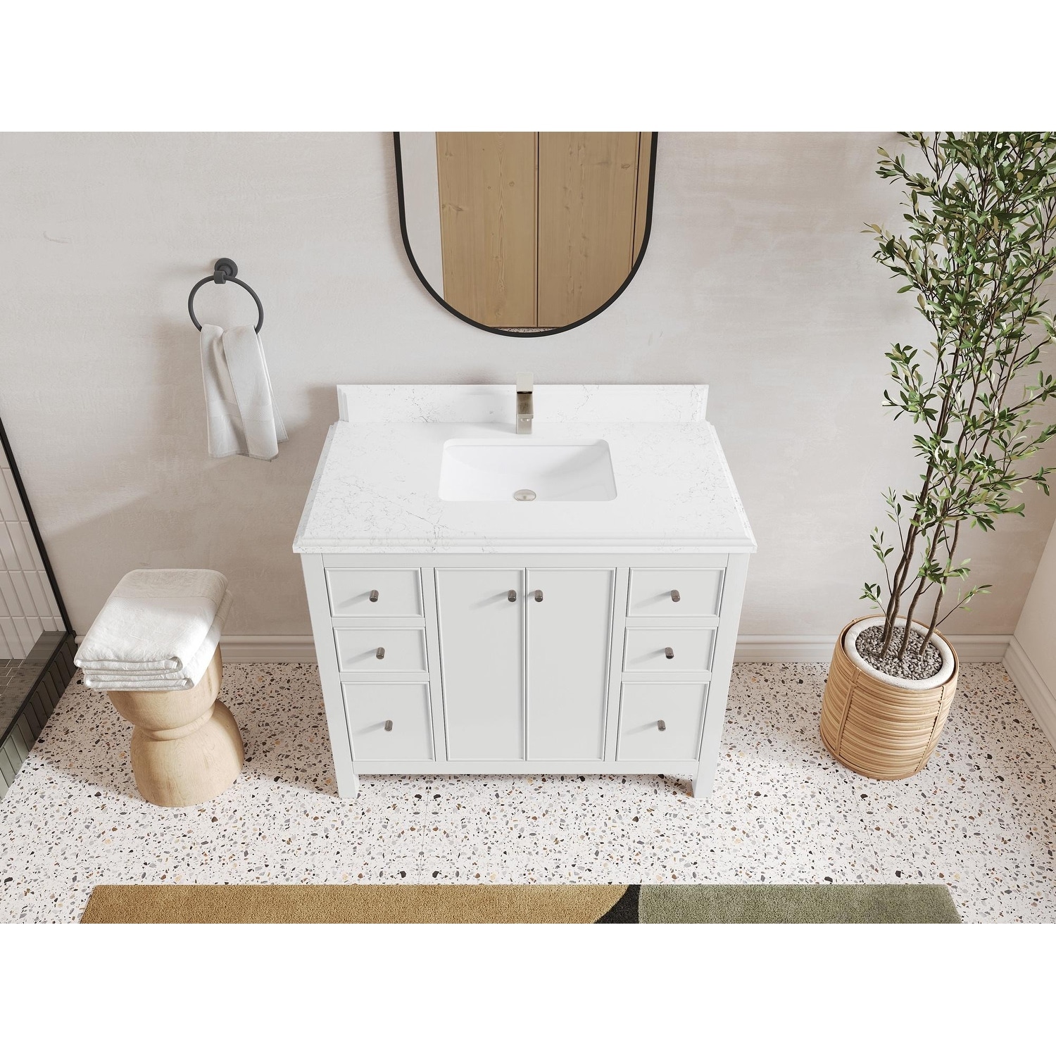 Willow Collections 42 in. W x 22 in. D Chicago Single Sink Bathroom Vanity with Countertop