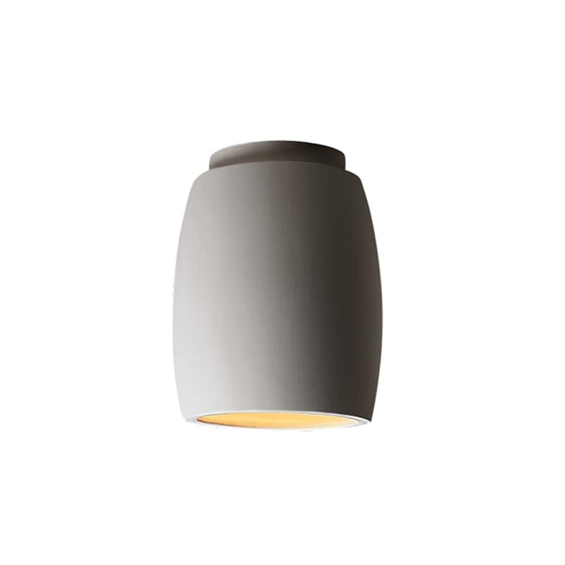 Justice Design Group Radiance 1-Light Bisque Curved Flush-Mount