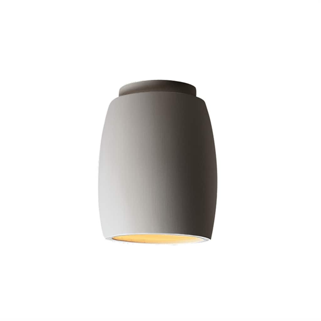 Justice Design Group Radiance 1-Light Bisque Curved Flush-Mount