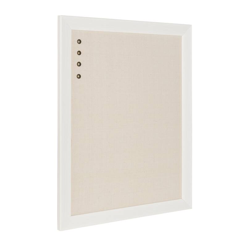 DesignOvation Beatrice Framed Linen Fabric Pinboard