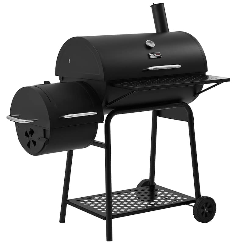 Royal Gourmet Charcoal Grill with Barrel Offset Smoker