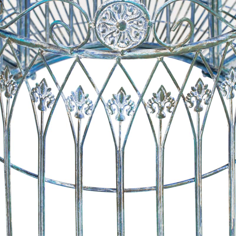SAFAVIEH Outdoor Irmeli Victorian Iron Round Tree Bench - 60" W x 60" D x 34" H - 60Wx60Dx34H