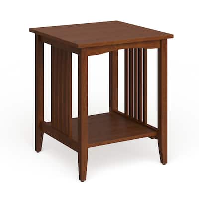 Porch & Den Clifton Mission Medium Oak Wood Finish Side Table