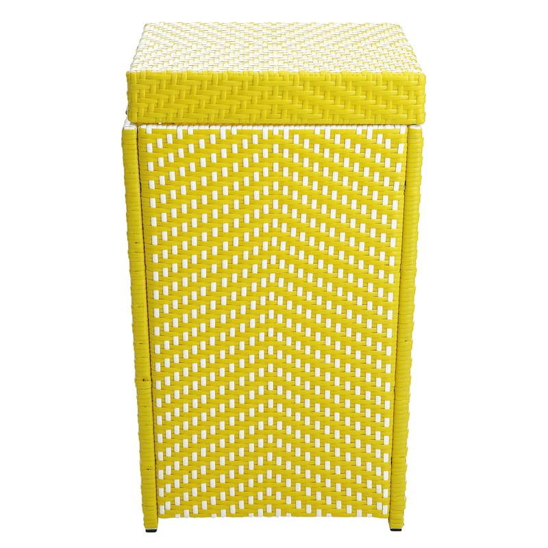 Courtnie Contemporary Wicker Outdoor Poolside Towel Hamper by Furniture of America