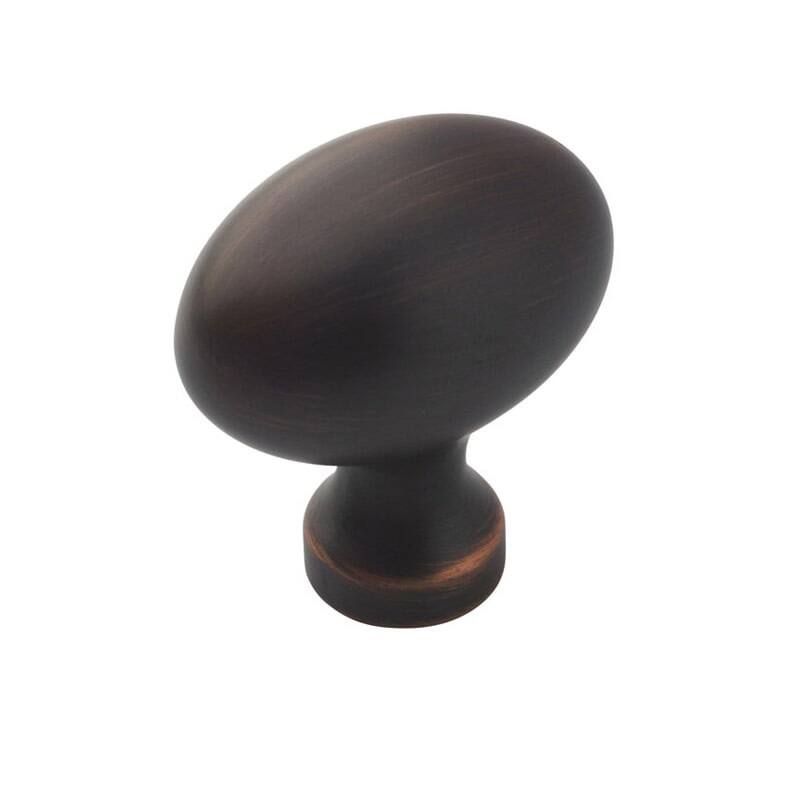 Amerock Allison Value 1-3/8 Inch Long Oval Cabinet Knob - Package of