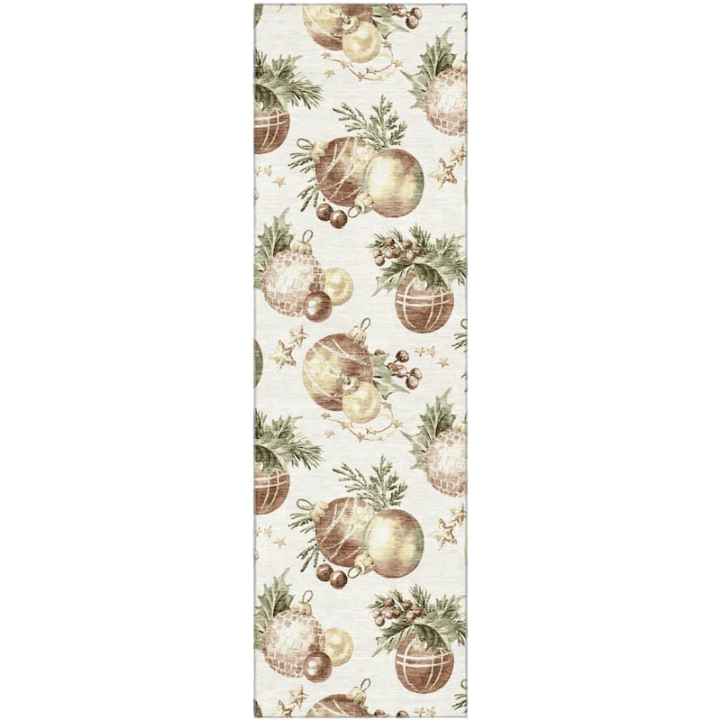 Premium Washable Super Soft Holiday Ornament Mayfield Rug