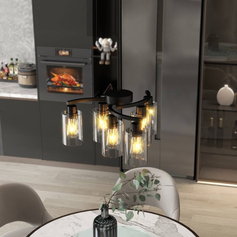 6-Light Modern Farmhouse Chandelier