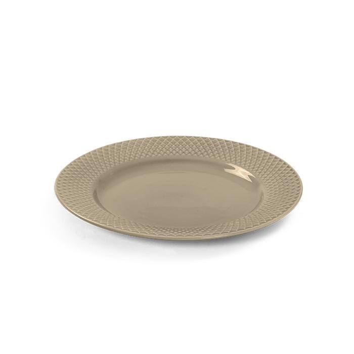 Rhombe Earth Lunch Plate, Clay, Ø: 9.1" - 9.1