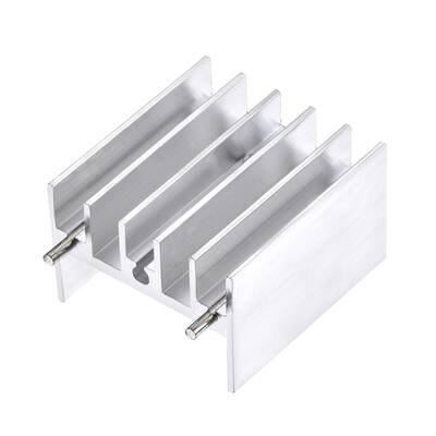 25x23x16mm TO-220 Aluminum Heatsink for Transistor with 2 Pin 10pcs - Silver Tone