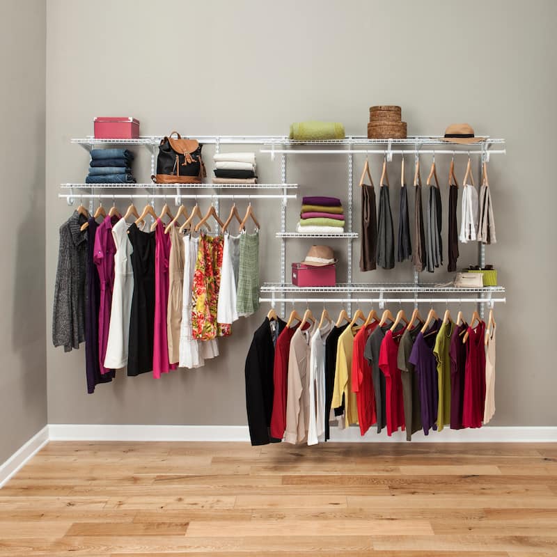ClosetMaid ShelfTrack 7ft - 10 ft Adjustable Wire Closet Organizer