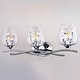 preview thumbnail 10 of 9, Wilmette 3-Light 24 in. Chrome Crystal Bathroom Vanity Wall Lighting Fixture, Clear Glass Shade, Dimmable LED Compatible