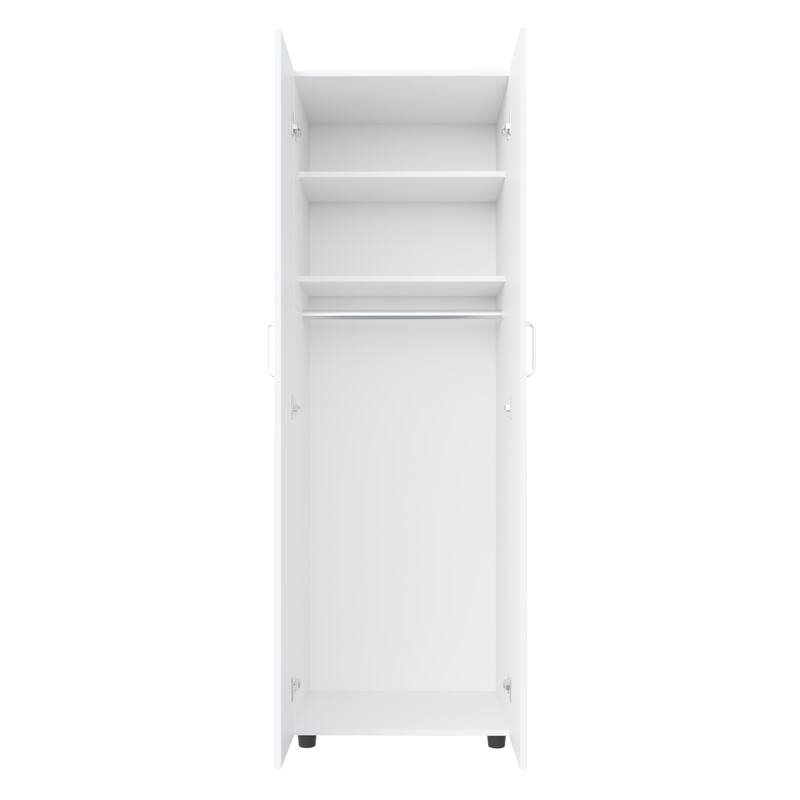Armoire, Two Shelves, Rod, Double Door Cabinet Armoire