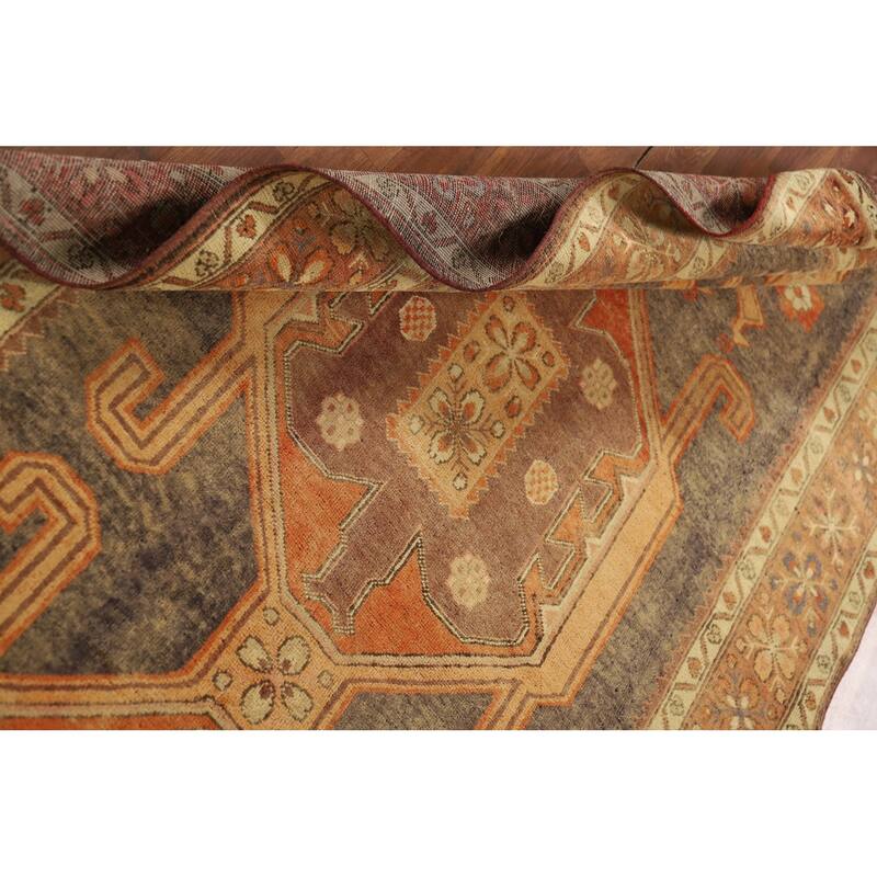 Tribal Ardebil Vintage Persian Runner Rug Hand-Knotted Wool Carpet - 4'5" x 10'7"