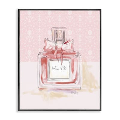 Stupell Diva Chic Pink Perfume Framed Giclee Art Design By Carol Robinson