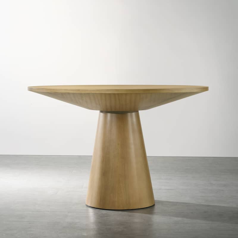 Roundhill Furniture Rocco 48" Pedestal Dining Table - Driftwood