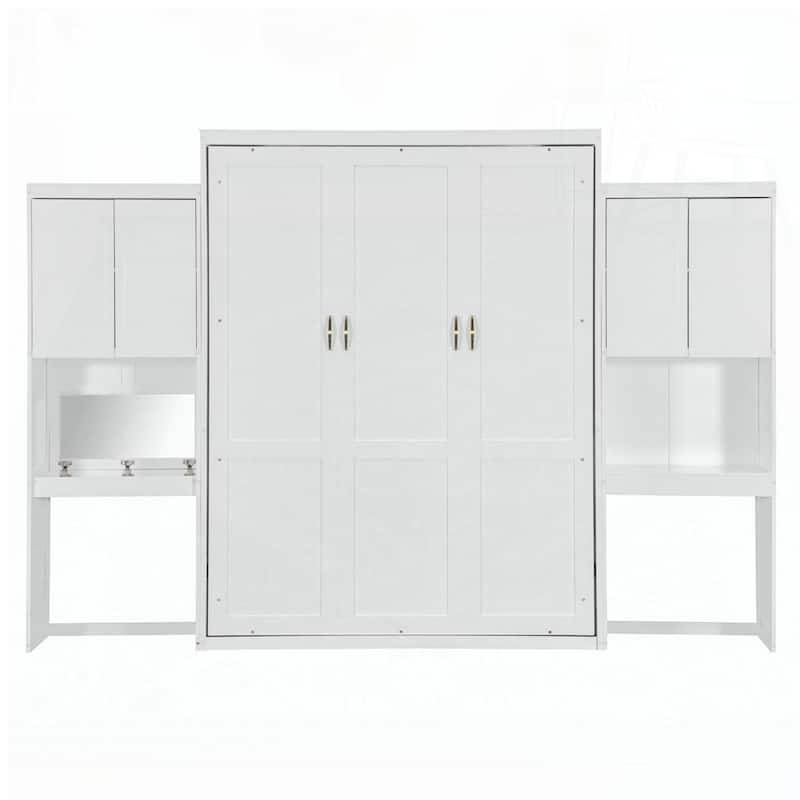 Murphy Bed with Vanity and Cabinets