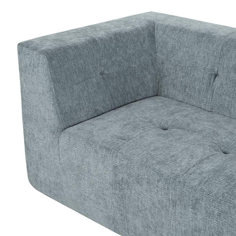 112.2" Chenille Modular L-Shaped Sofa Bed with Free Combination Design and No-Assembly Required