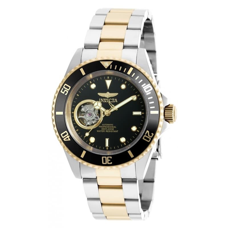 Invicta Men's 20438 Pro Diver Automatic 3 Hand Black Dial Watch