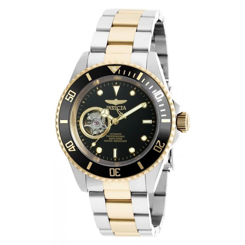 Invicta Men's 20438 Pro Diver Automatic 3 Hand Black Dial Watch