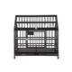 38 INCH Black Tipped Tound Tube Pet Cage - Brown - 37.9*25.6*38.3inch 