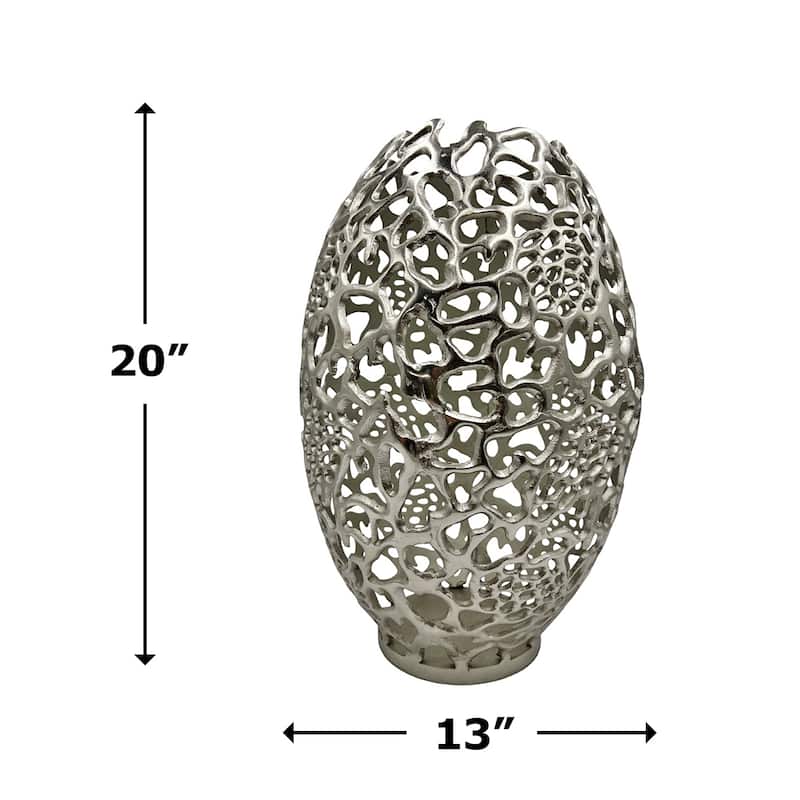 Decorative Handmade Aluminum Egg Nest Flower Vase