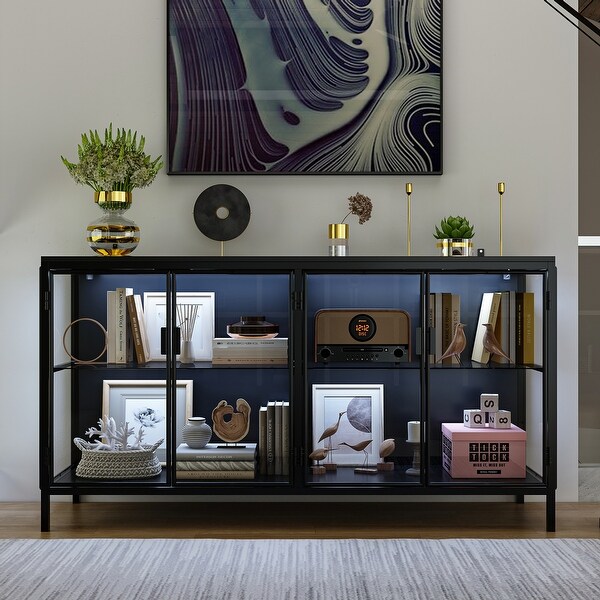 Black led cabinet discount