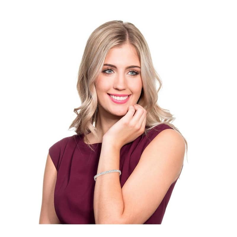 Bliss Diamond 4.35 ct Diamond Tennis Bracelet Rose Gold 7"