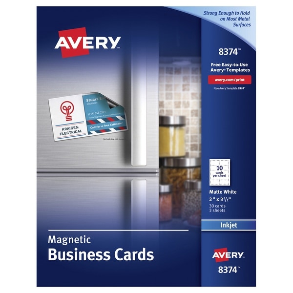 Shop Avery Magnetic Business Cards 2 X 3 1 2 Inches