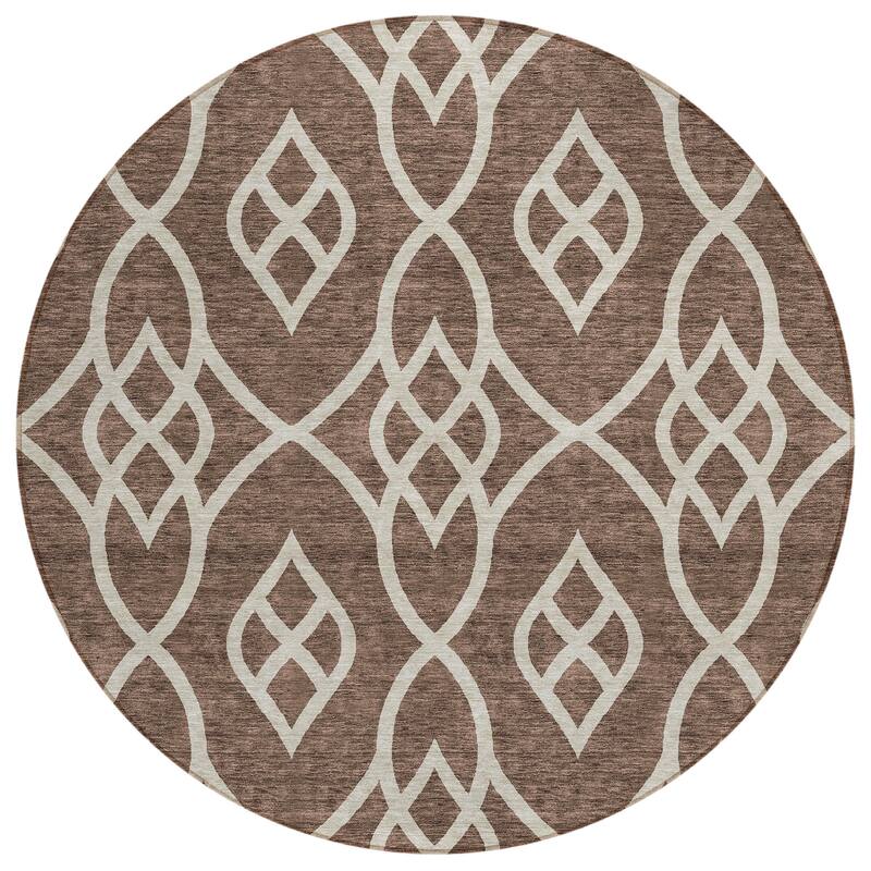 Machine Washable Indoor/ Outdoor Chantille Modern Trellis Rug