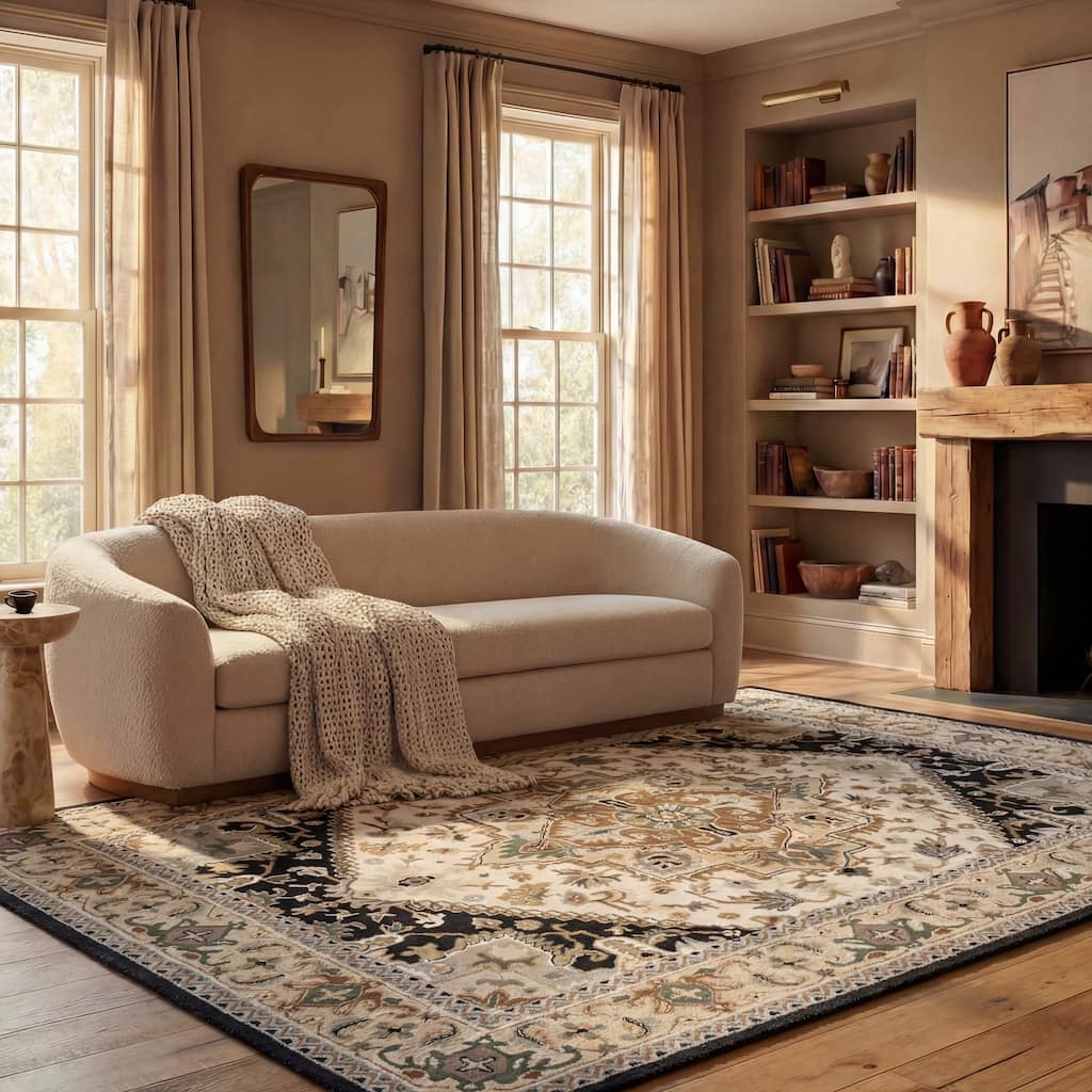 SAFAVIEH Handmade Heritage Carrol Traditional Oriental Wool Rug
