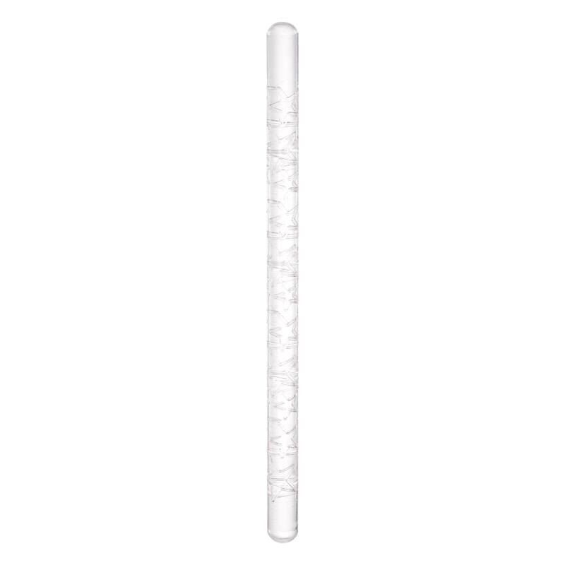 Acrylic Embossed Rolling Pin 16cm x 1cm Star Pattern - Transparent