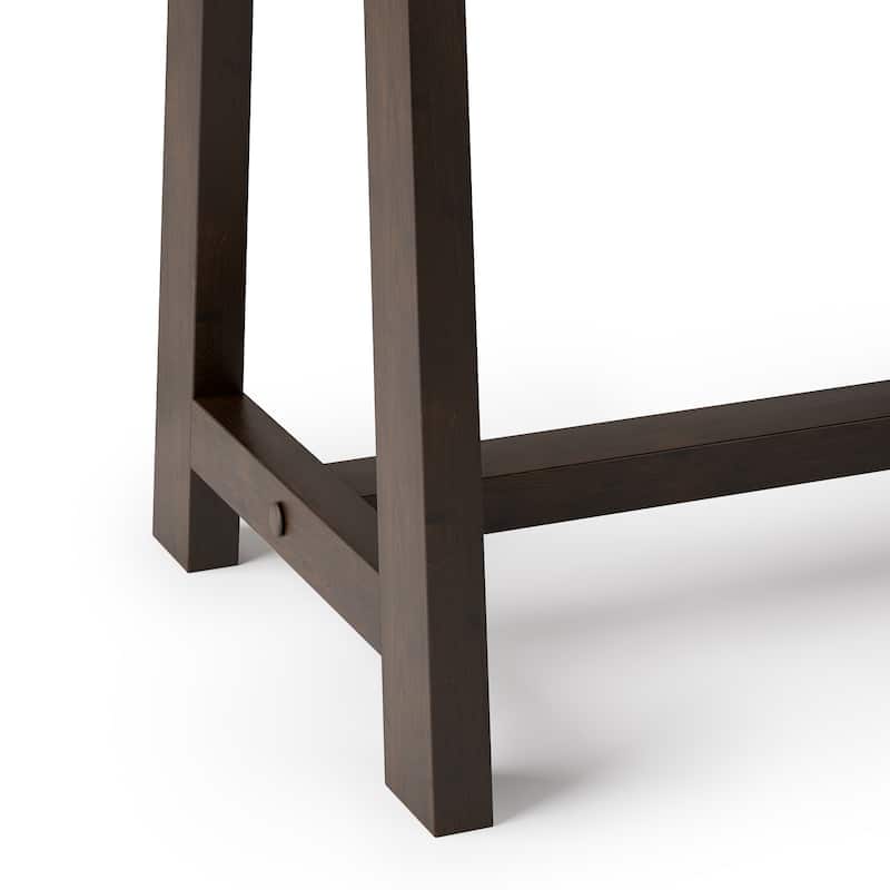 WYNDENHALL Hawkins SOLID WOOD 24 inch Wide Modern Industrial Bedside Nightstand Table