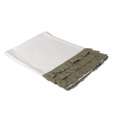 Novica Handmade Classic Sage Cotton Table Runner And Placemats (7 Pieces)