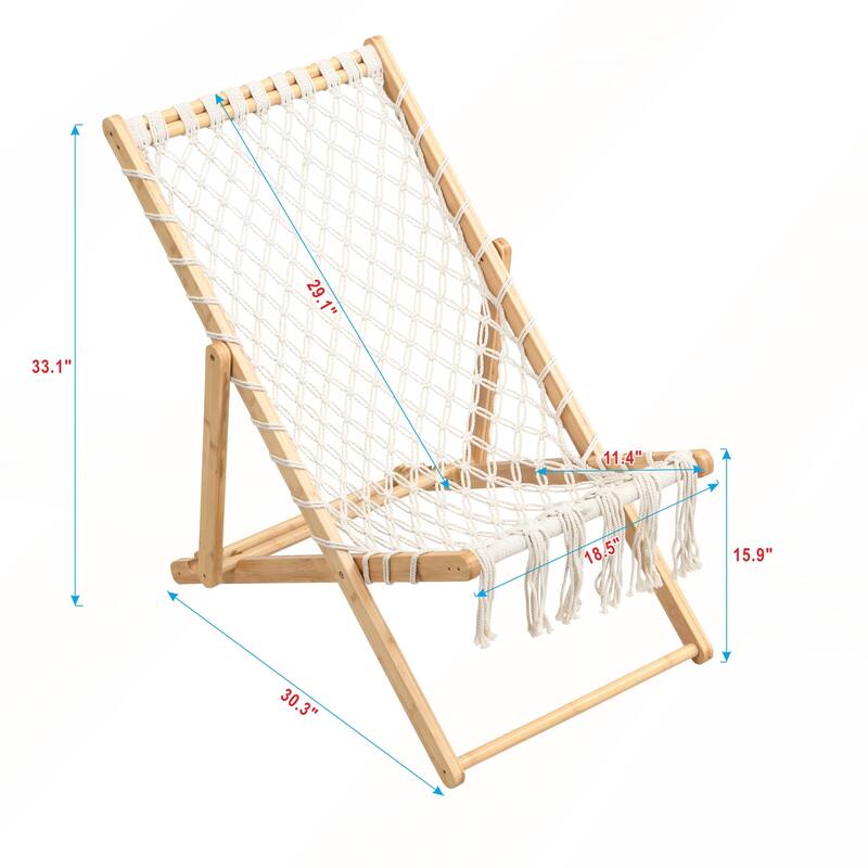 Set of 2 Weaving Chair with Handwoven Rope for Patio and Living Room