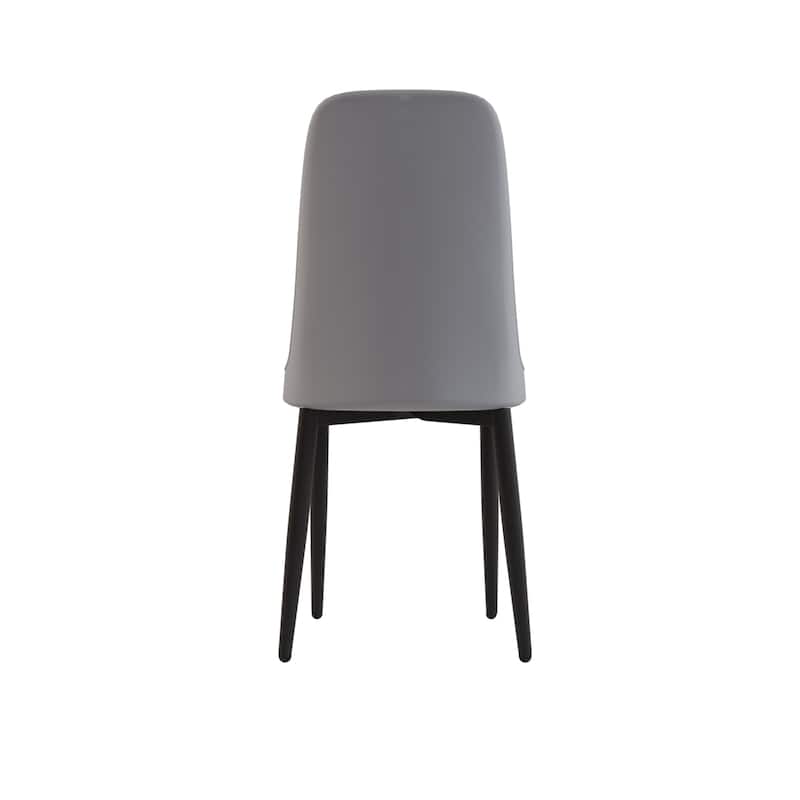 Modern Dining Set with Rectangular Glass Table & PU Upholstered Chairs