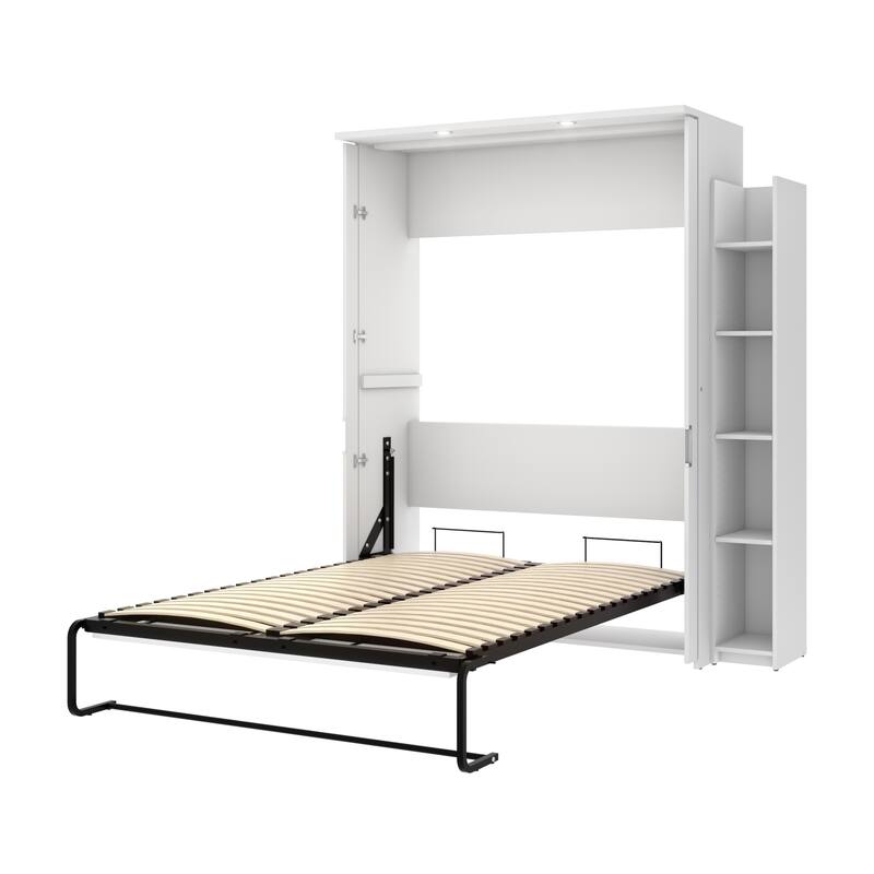 Lumina Full Murphy Bed with Shelving Unit (69W) by Bestar