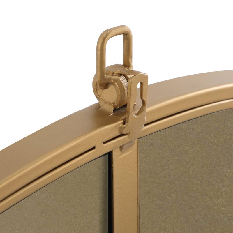 Strick & Bolton Patti Metal 36-inch Round Mirror with Decorative Hook