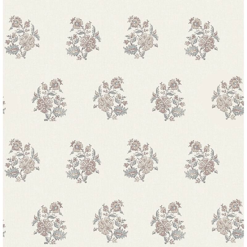 Overbrook Plum Bouquet Toss Wallpaper