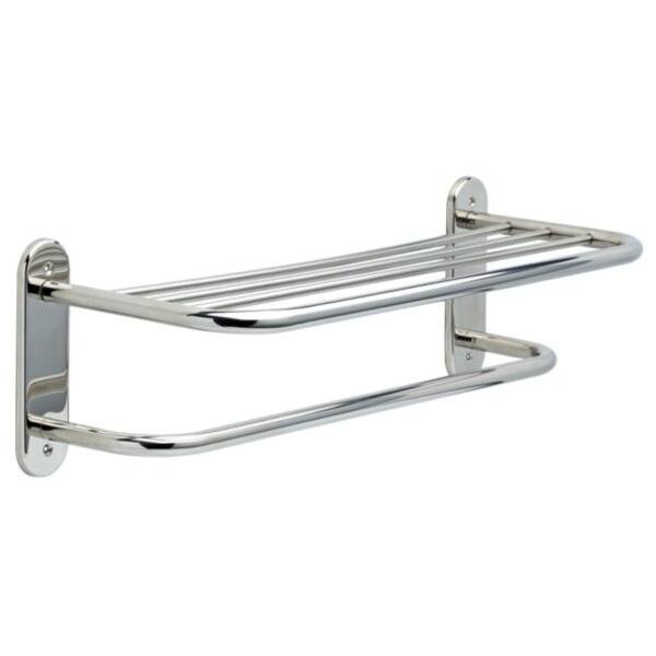 slide 2 of 2, Franklin Brass 24" Stainless Steel Towel Shelf Bright Stainless Steel