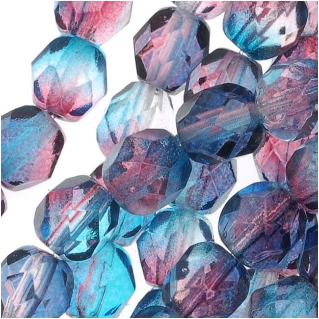 36/" Strand Mixed Bright Fruit Punch Colored 6mm Round Glass Beads