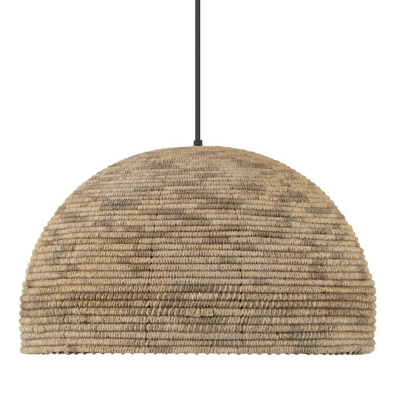 Hunter Hillmount Natural 1 Light Pendant - Transitional, Boho - Kitchen, Dining Room, Entryway