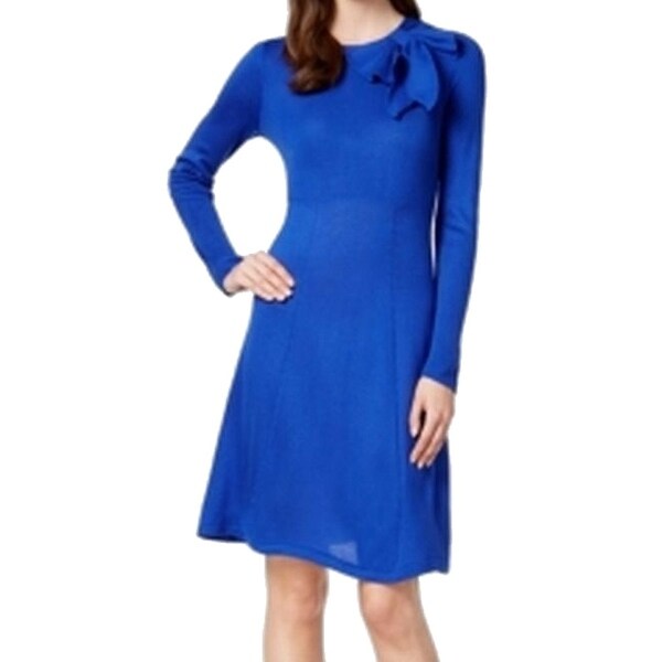 cobalt blue sweater dress