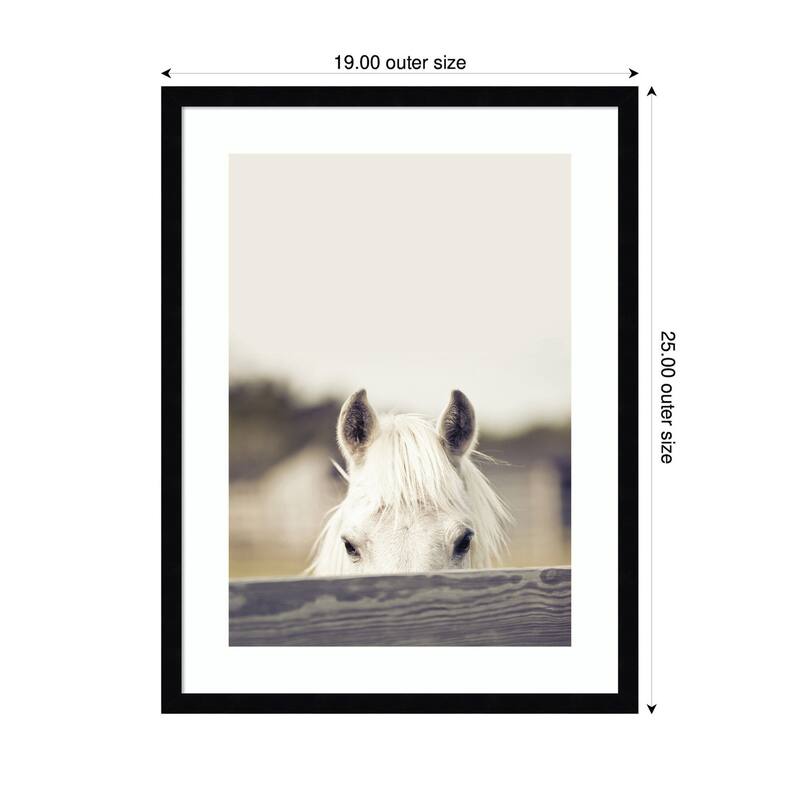 Kate and Laurel Equine Crop by Robert Cadloff Framed Wall Art Print