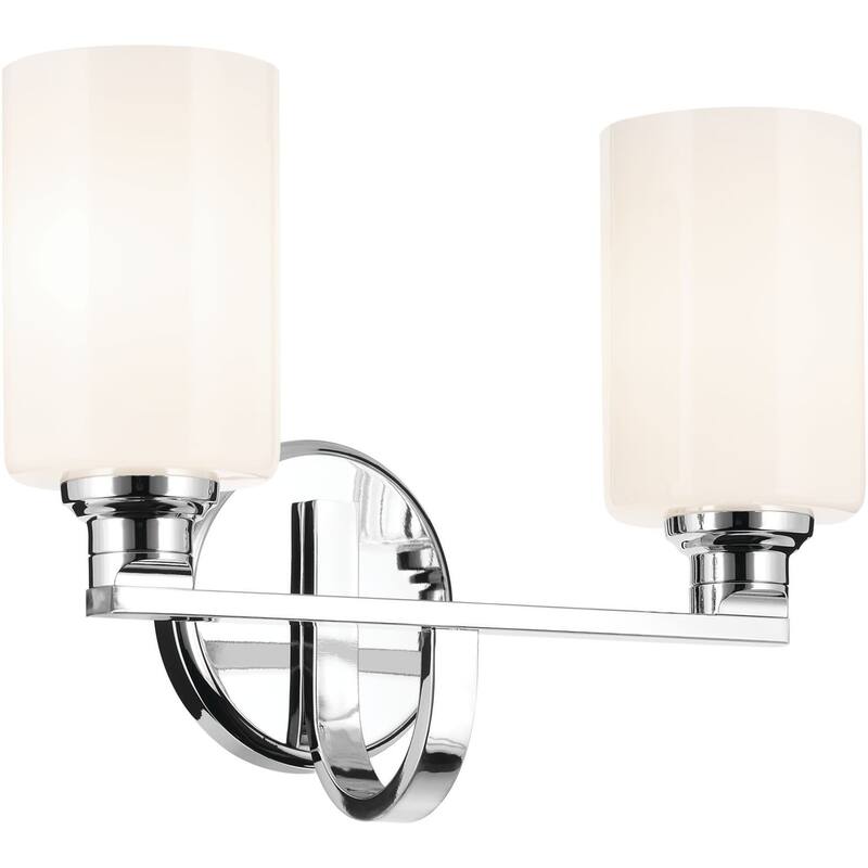 Kichler 55225 Gioe 2 Light 14" Wide Vanity Light with Opal Glass - Chrome