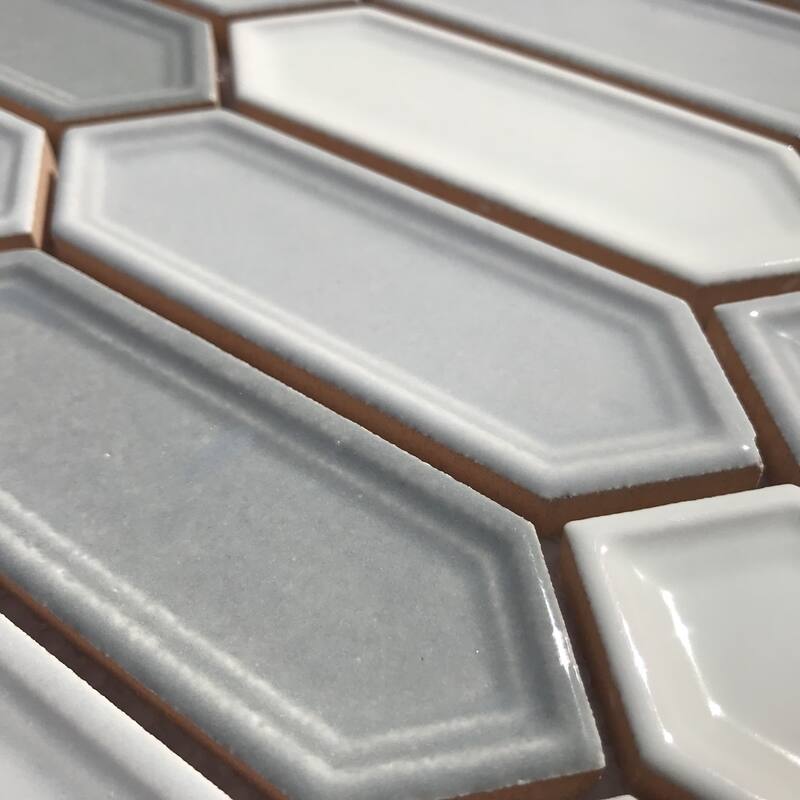 Forio 1.2" x 4.2" Picket Glossy Porcelain Mosaic Tile