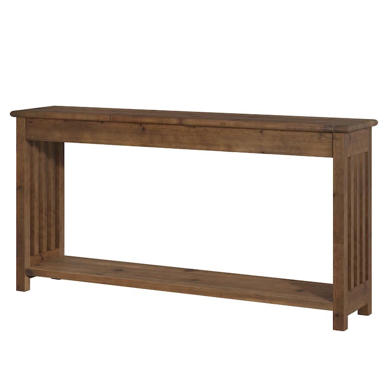 Solid Wood Console Table with Storage, Entryway Sofa Table, Living Room Hallway Behind Couch