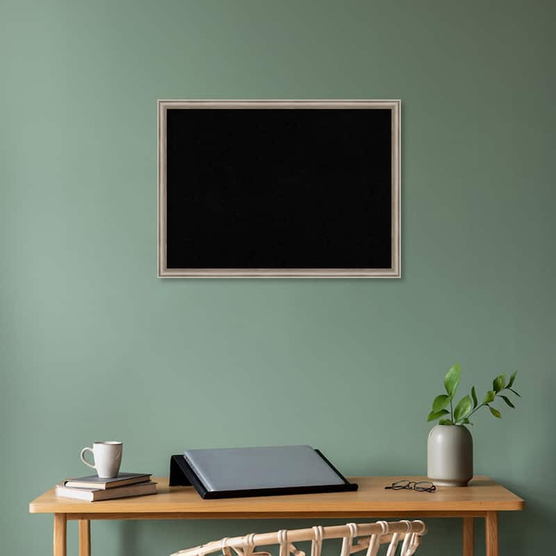 Salon Wood Framed Black Corkboard Bulletin Board