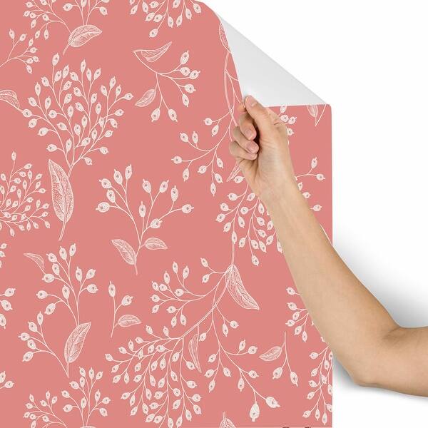 Shop Indian Red Leaves Removable Wallpaper 10 Ft H X 24 Inch W Overstock