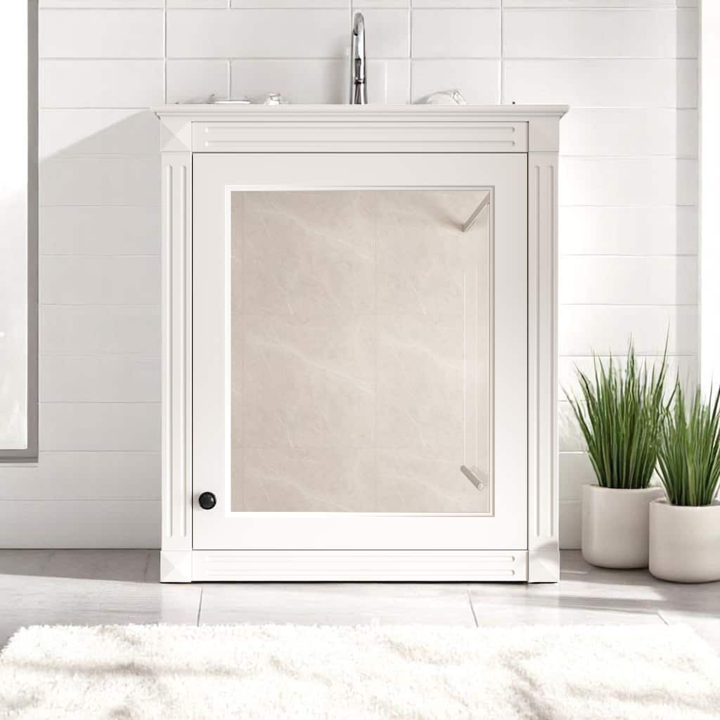 Bathroom Mirror Cabinet 24'' Wide, Wall Mounted Medicine Cabinet with Soft Close Door and Adjustable Shelves
